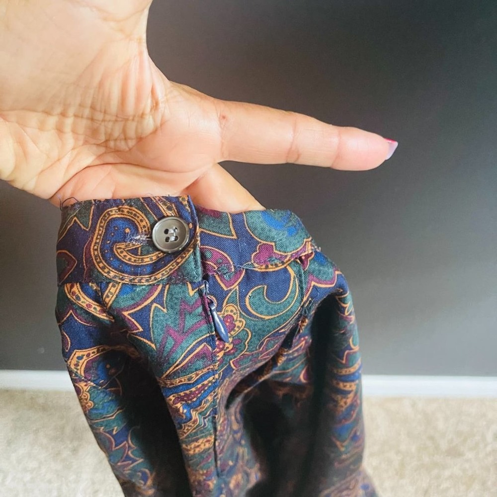 Herman Geist Women's Vintage Paisley Pleated Skirt Size 12 - Picture 11 of 12